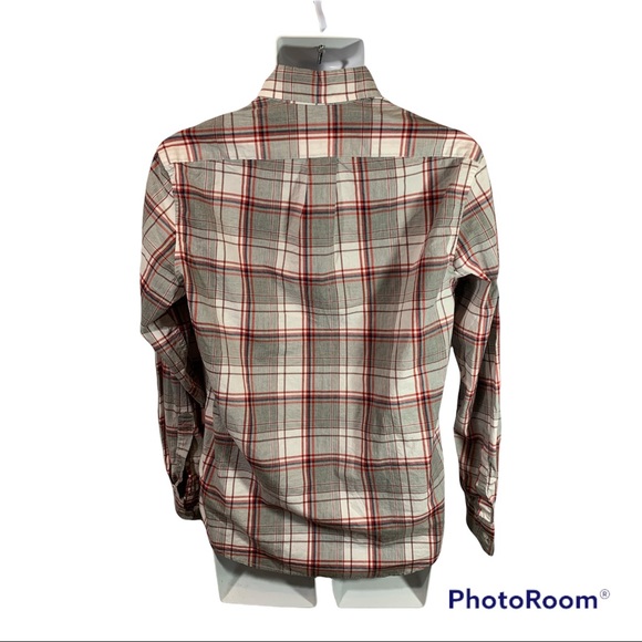 J Crew Mens Classic Fit Stretch Secret Wash Plaid Size Small Long Sleeve Gray - Picture 2 of 9